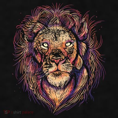 Colorful Lion Abstract Ladies PosiCharge Tri-Blend Wicking Tank