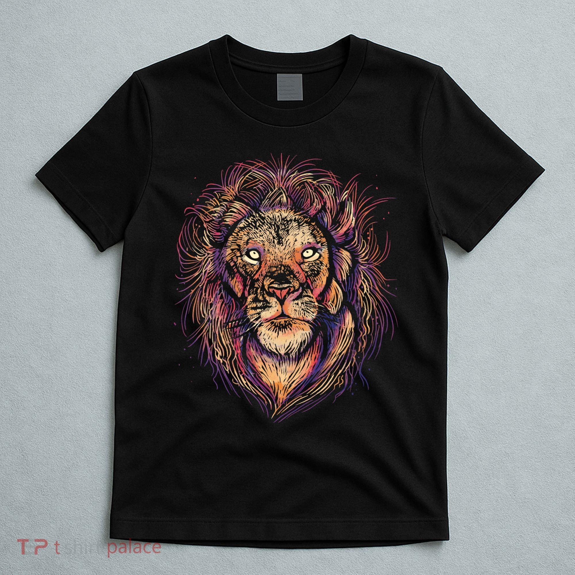 Colorful Lion Abstract T-Shirt