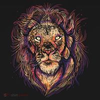 Colorful Lion Abstract T-Shirt thumb 7