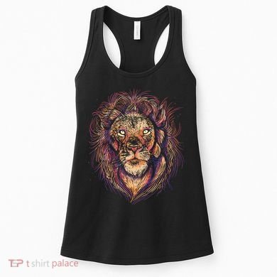Colorful Lion Abstract Women's Tank Top