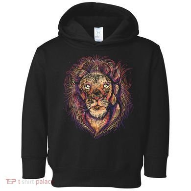 Colorful Lion Abstract Toddler Hoodie