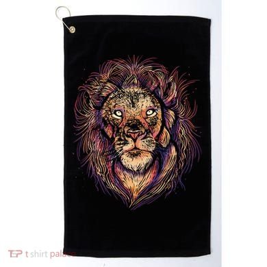 Colorful Lion Abstract Golf Towel
