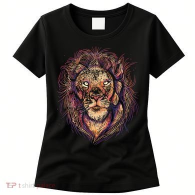 Colorful Lion Abstract Women's T-Shirt