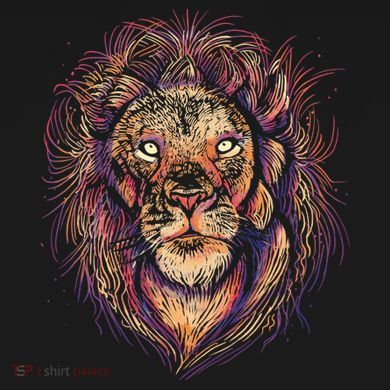 Colorful Lion Abstract Full Zip Hoodie