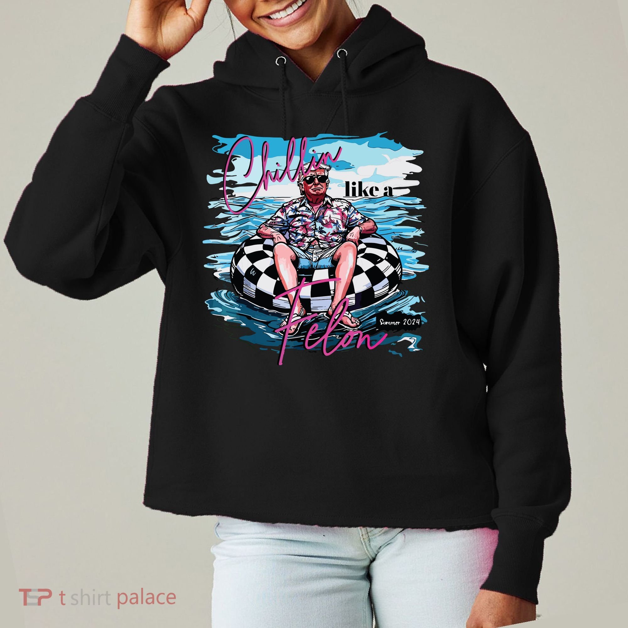 Chillin Like A Felon Ladies Heavyweight Boxy Pullover Hoodie
