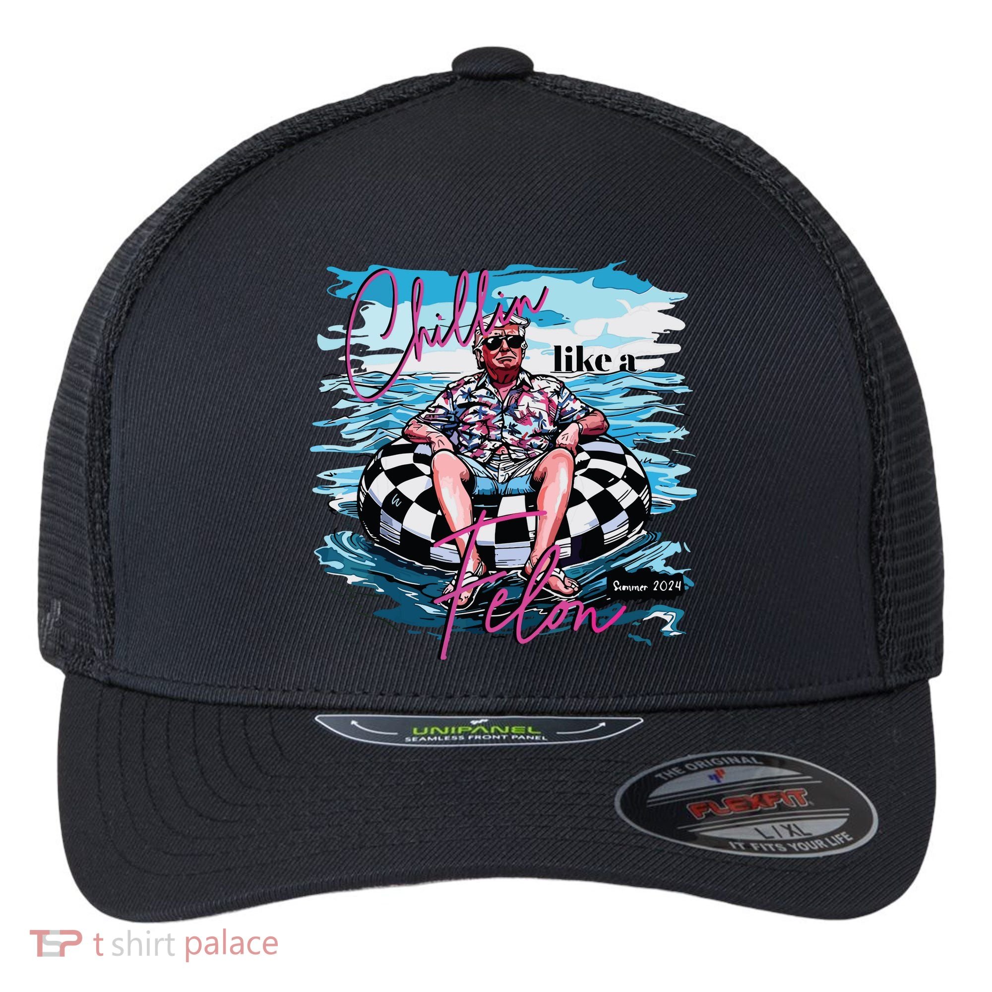 Chillin Like A Felon Flexfit Unipanel Trucker Cap