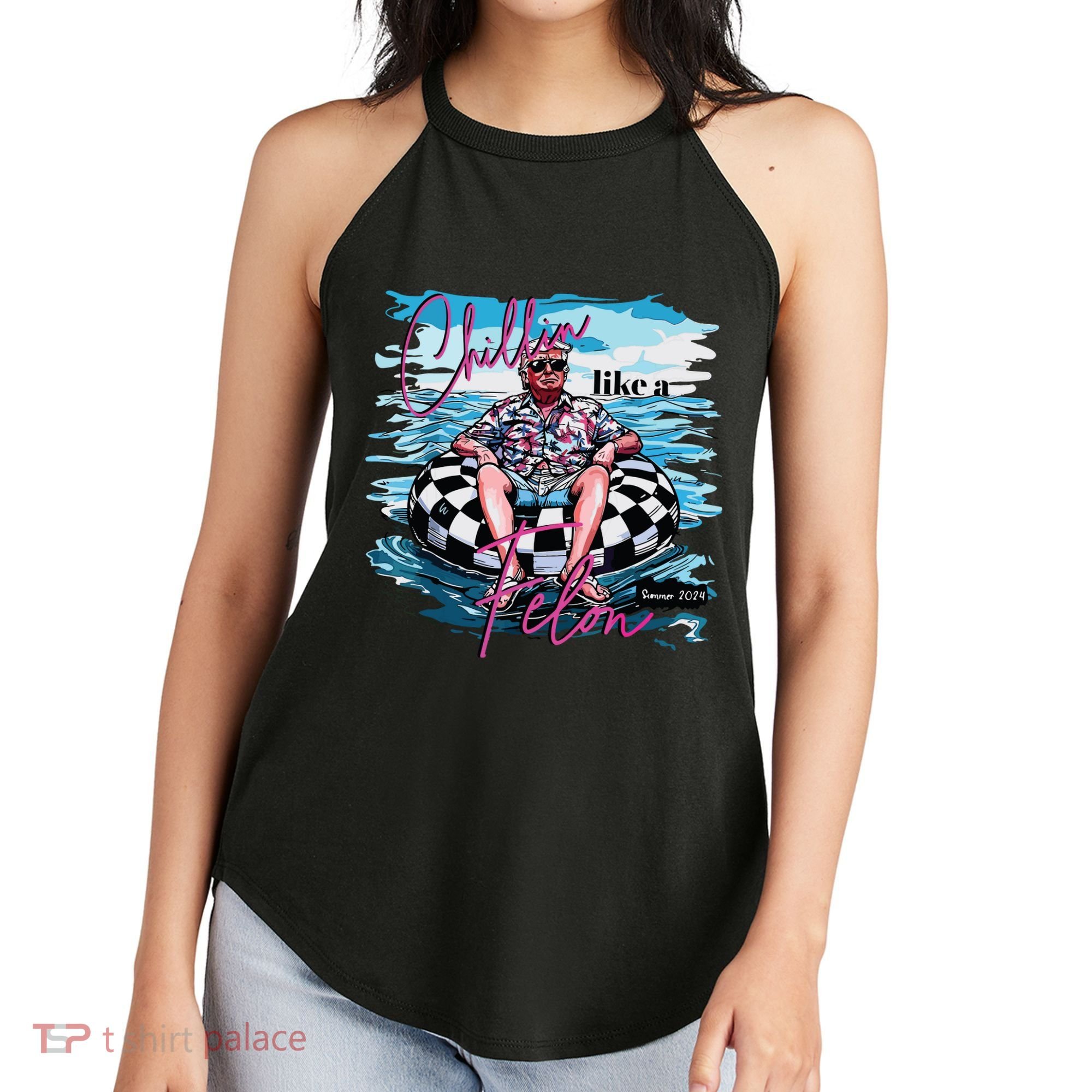 Chillin Like A Felon Women's Perfect Tri Rocker Tank