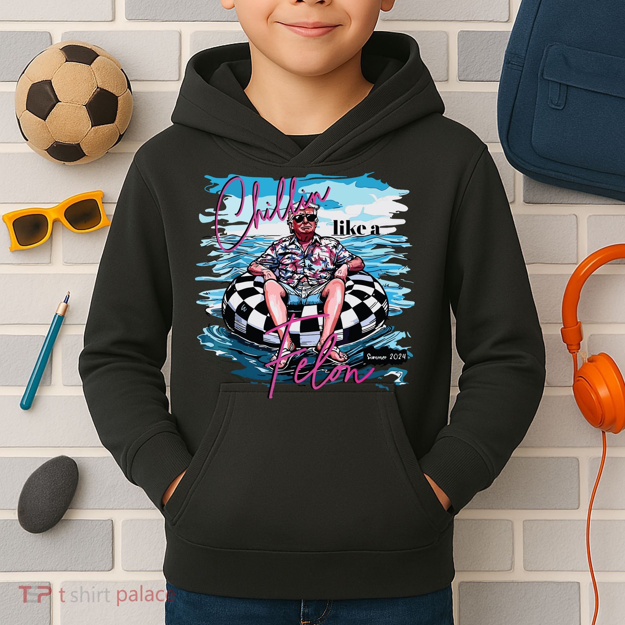 Chillin Like A Felon Kids Hoodie