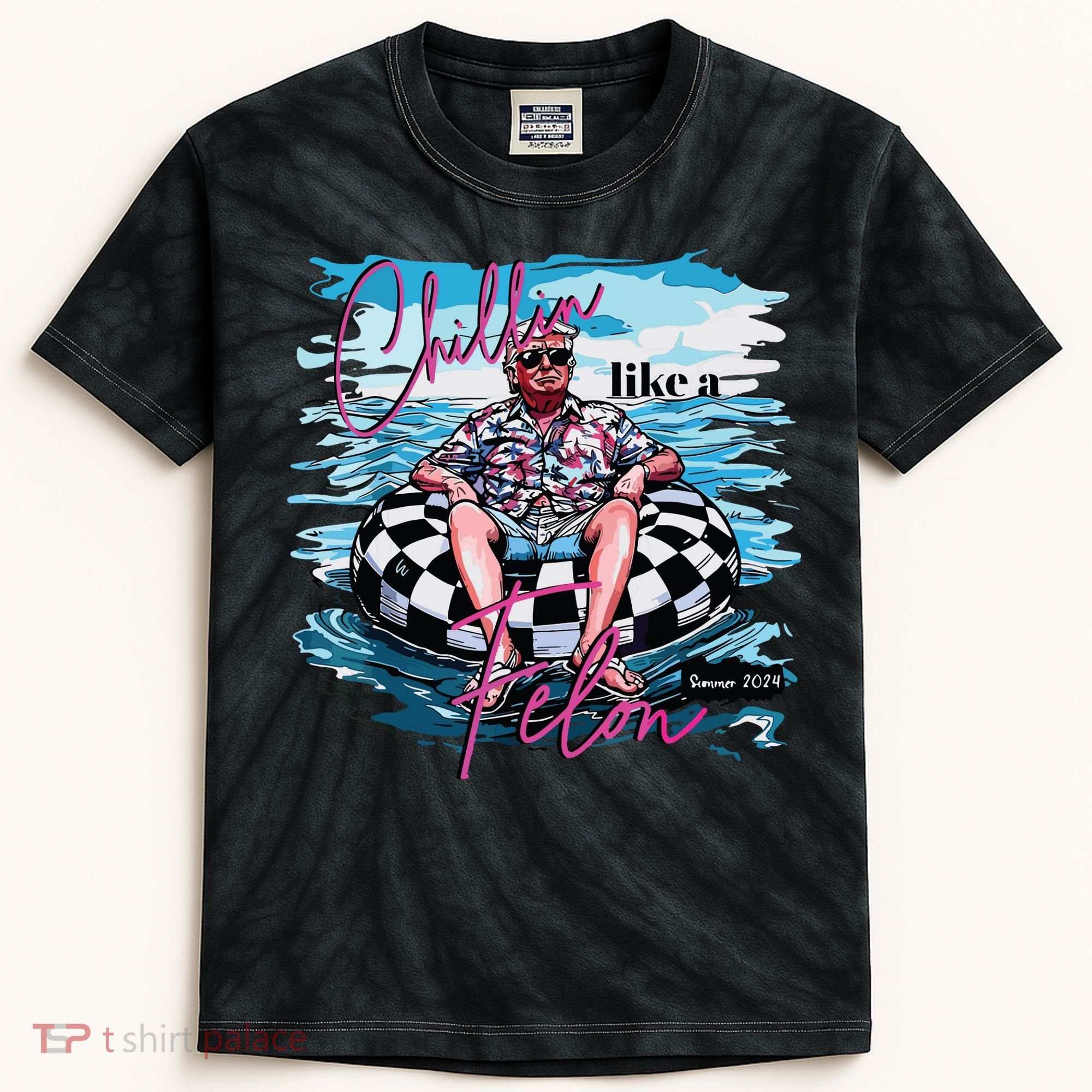Chillin Like A Felon Kids Tie-Dye T-Shirt