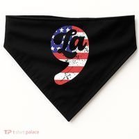 Comma La American Flag Kamala Harris USA-Made Doggie Bandana thumb 0