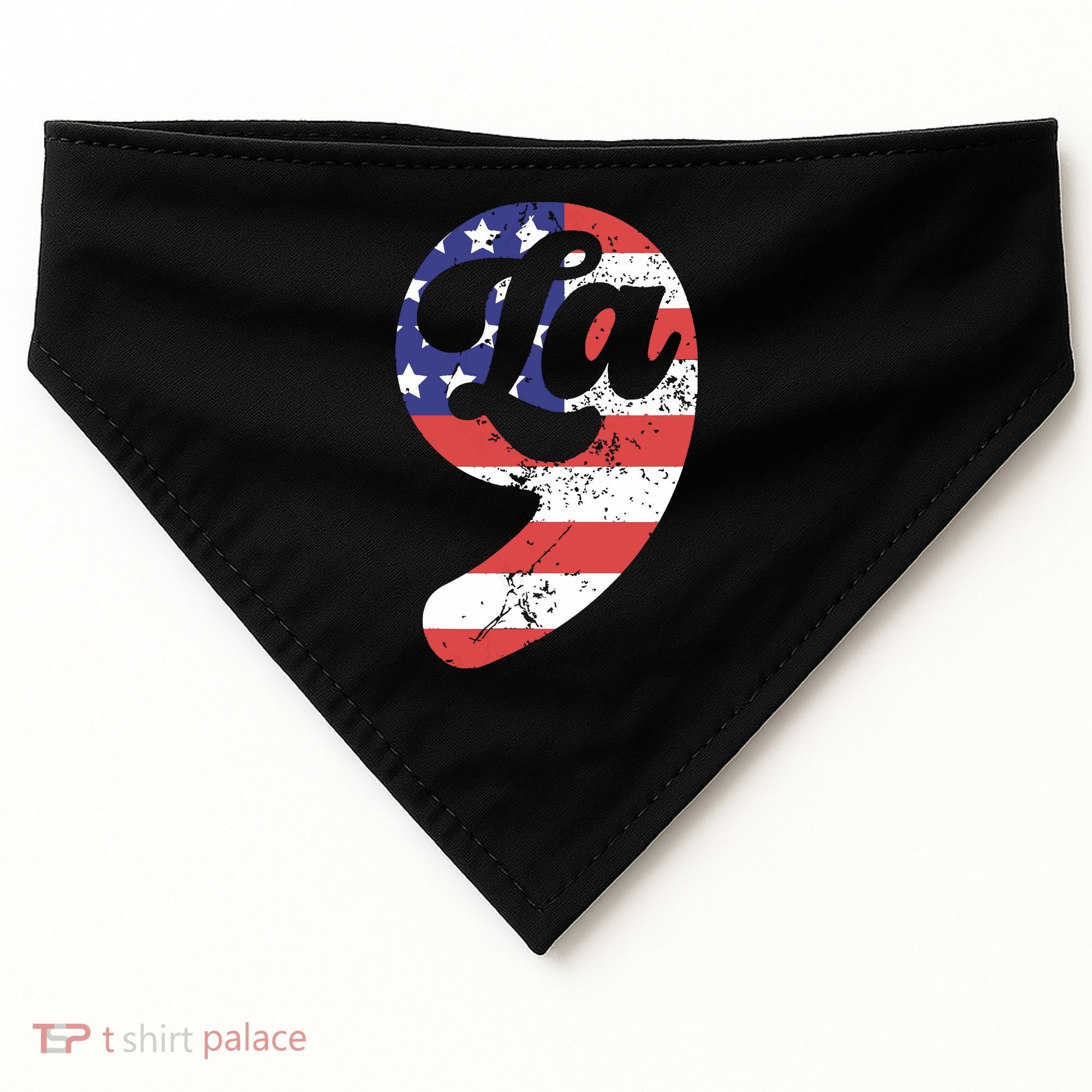 Comma La American Flag Kamala Harris USA-Made Doggie Bandana