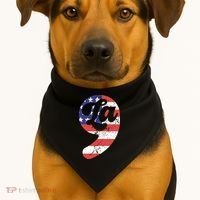 Comma La American Flag Kamala Harris USA-Made Doggie Bandana thumb 1