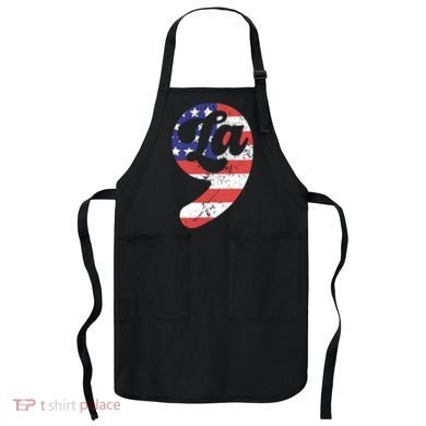 Comma La American Flag Kamala Harris Apron