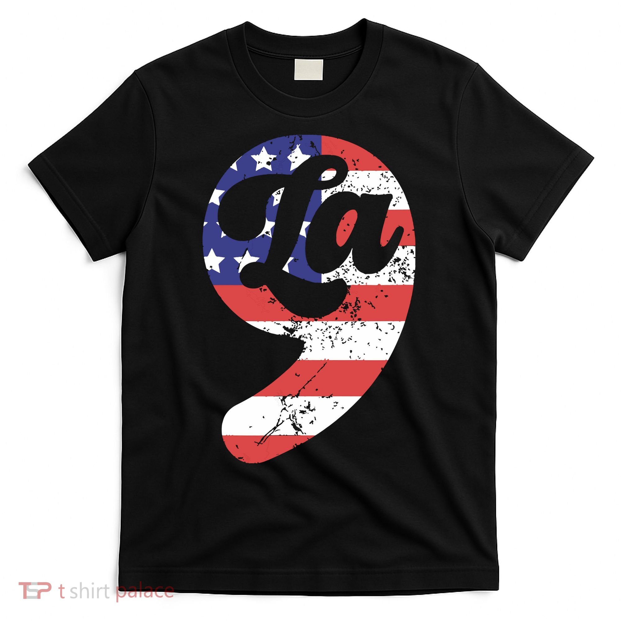 Comma La American Flag Kamala Harris T-Shirt