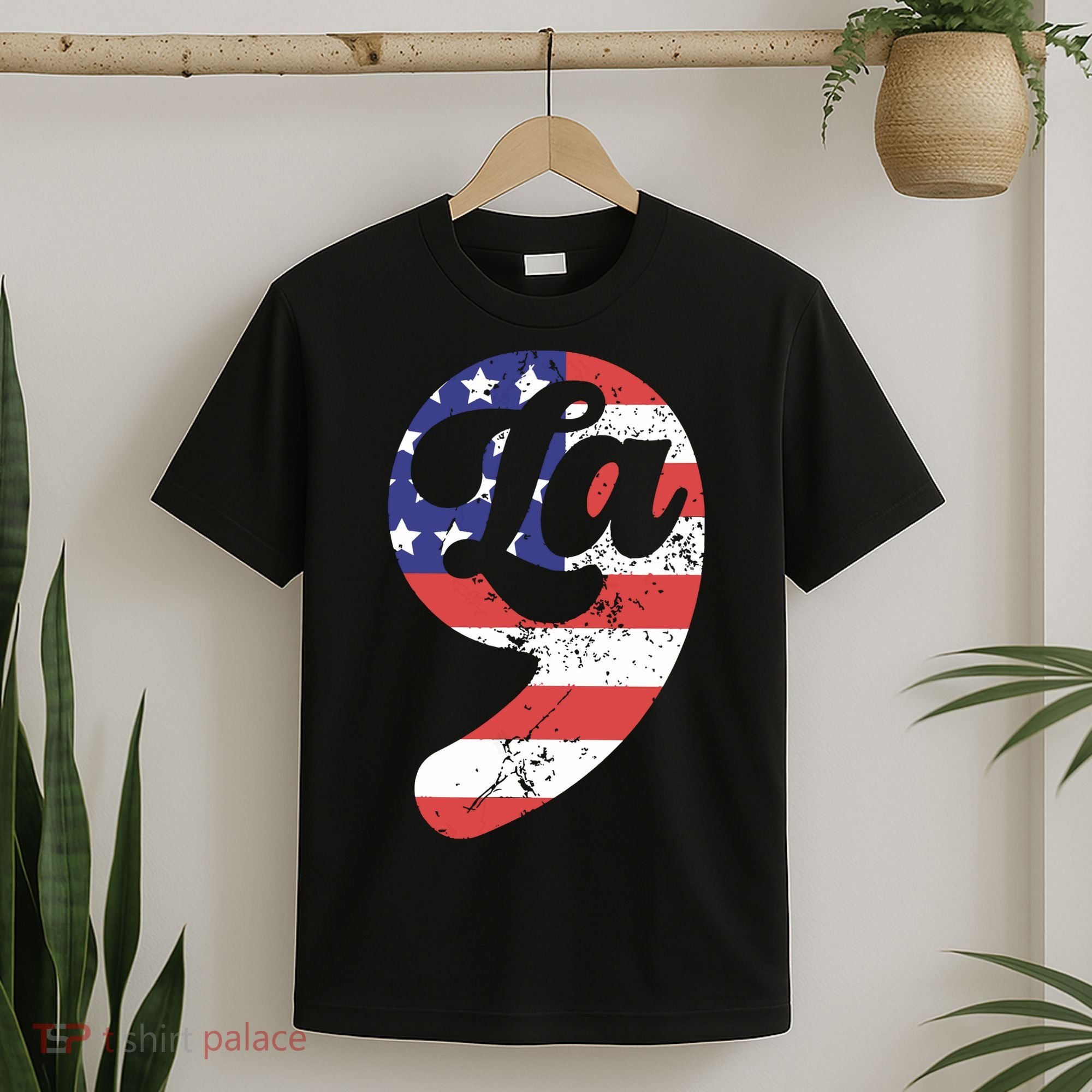 Comma La American Flag Kamala Harris T-Shirt