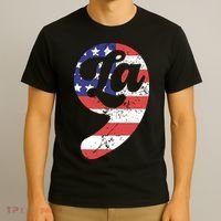Comma La American Flag Kamala Harris T-Shirt thumb 3