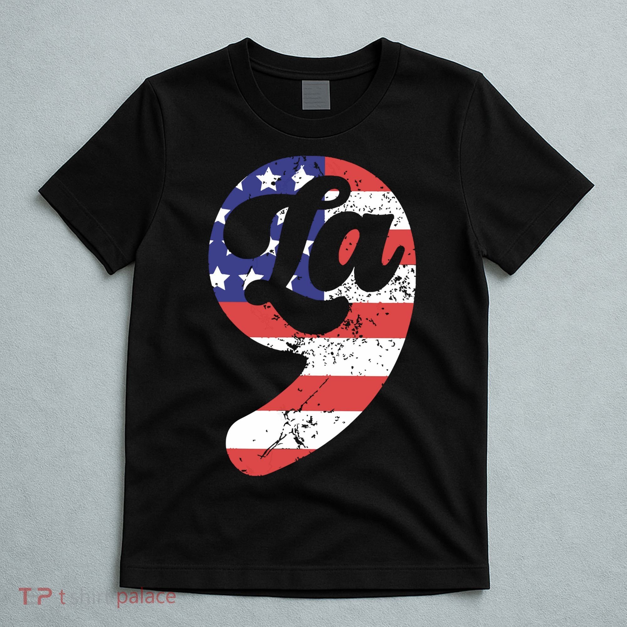 Comma La American Flag Kamala Harris T-Shirt