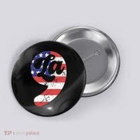 Comma La American Flag Kamala Harris Button thumb 0