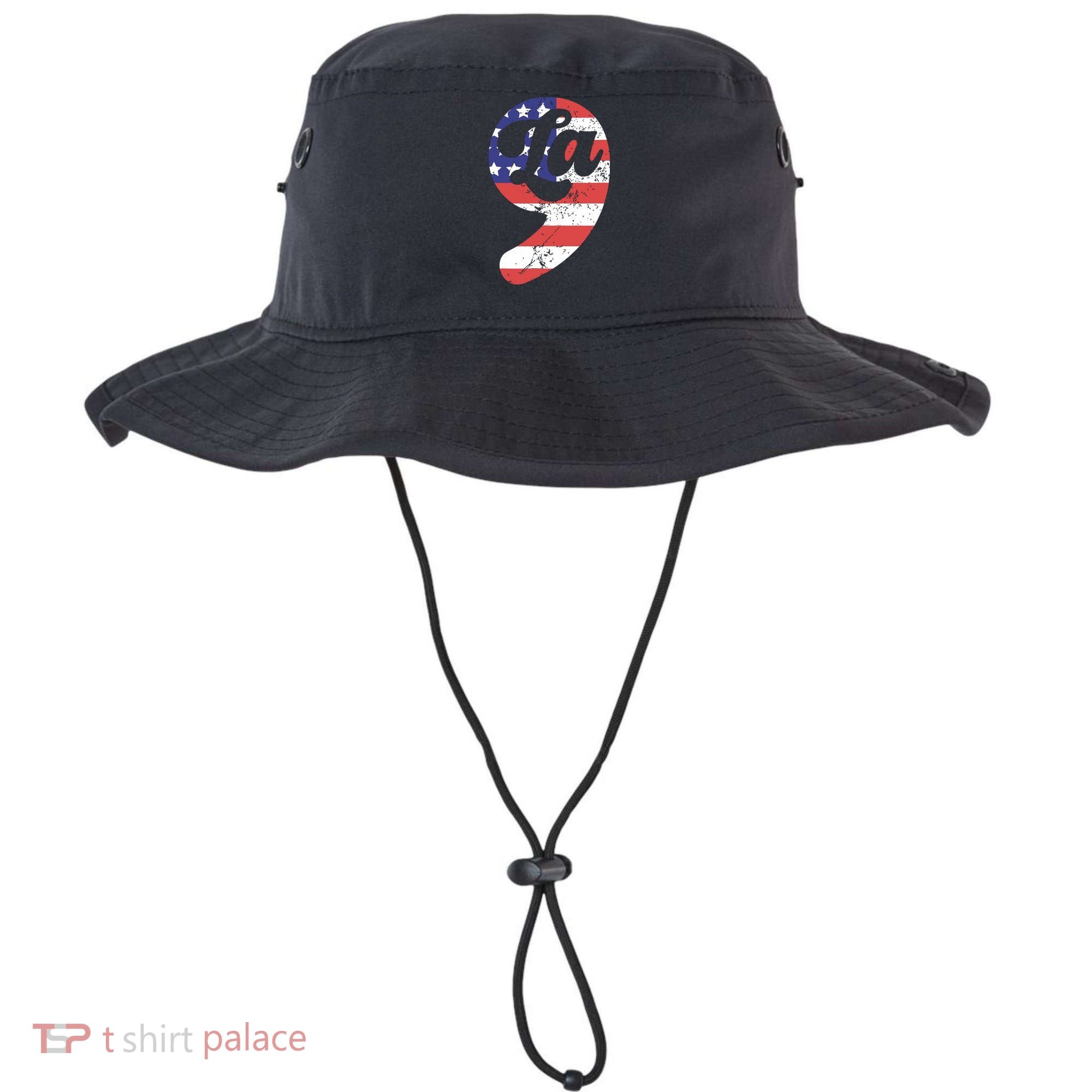 Comma La American Flag Kamala Harris Bucket Hat