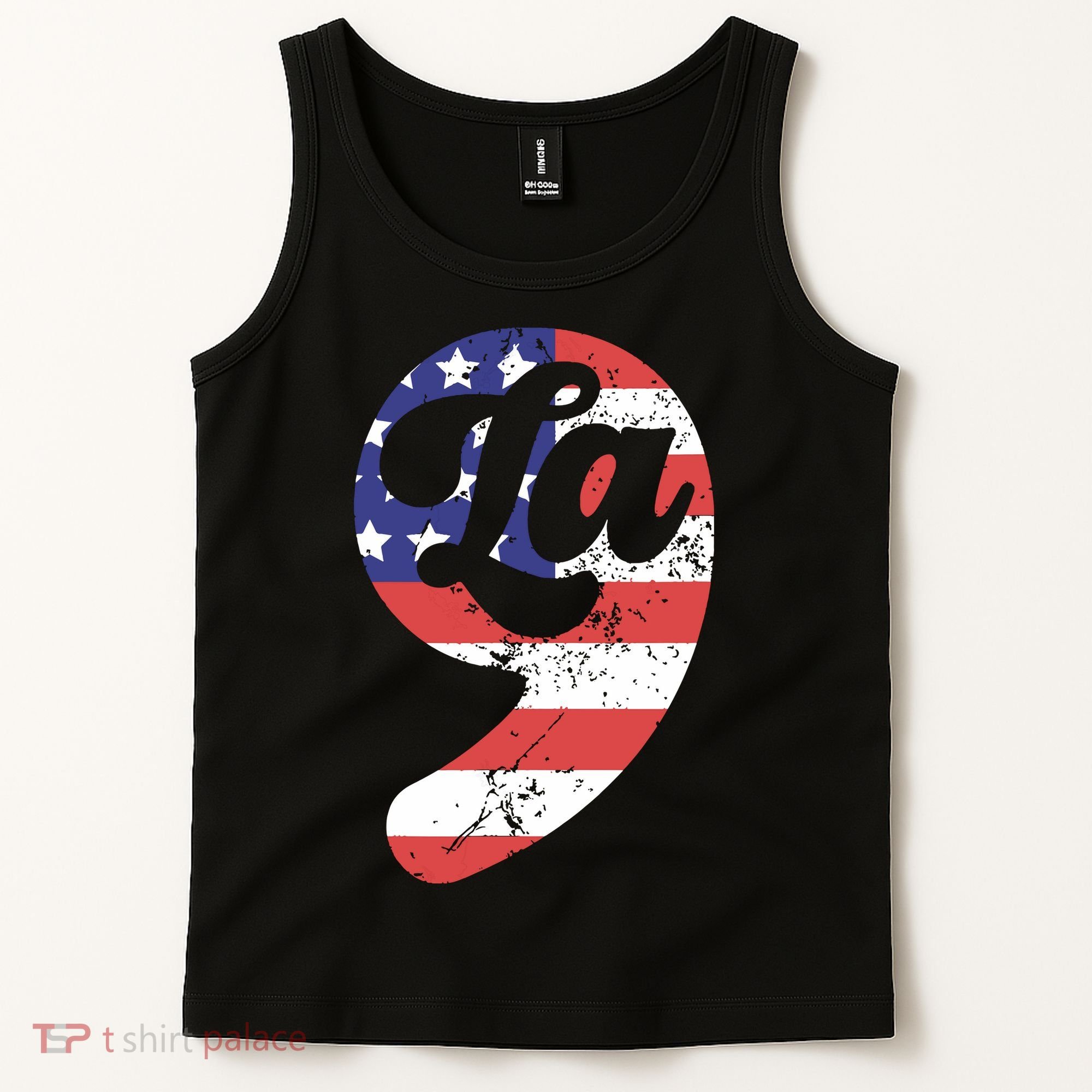 Comma La American Flag Kamala Harris Tank Top