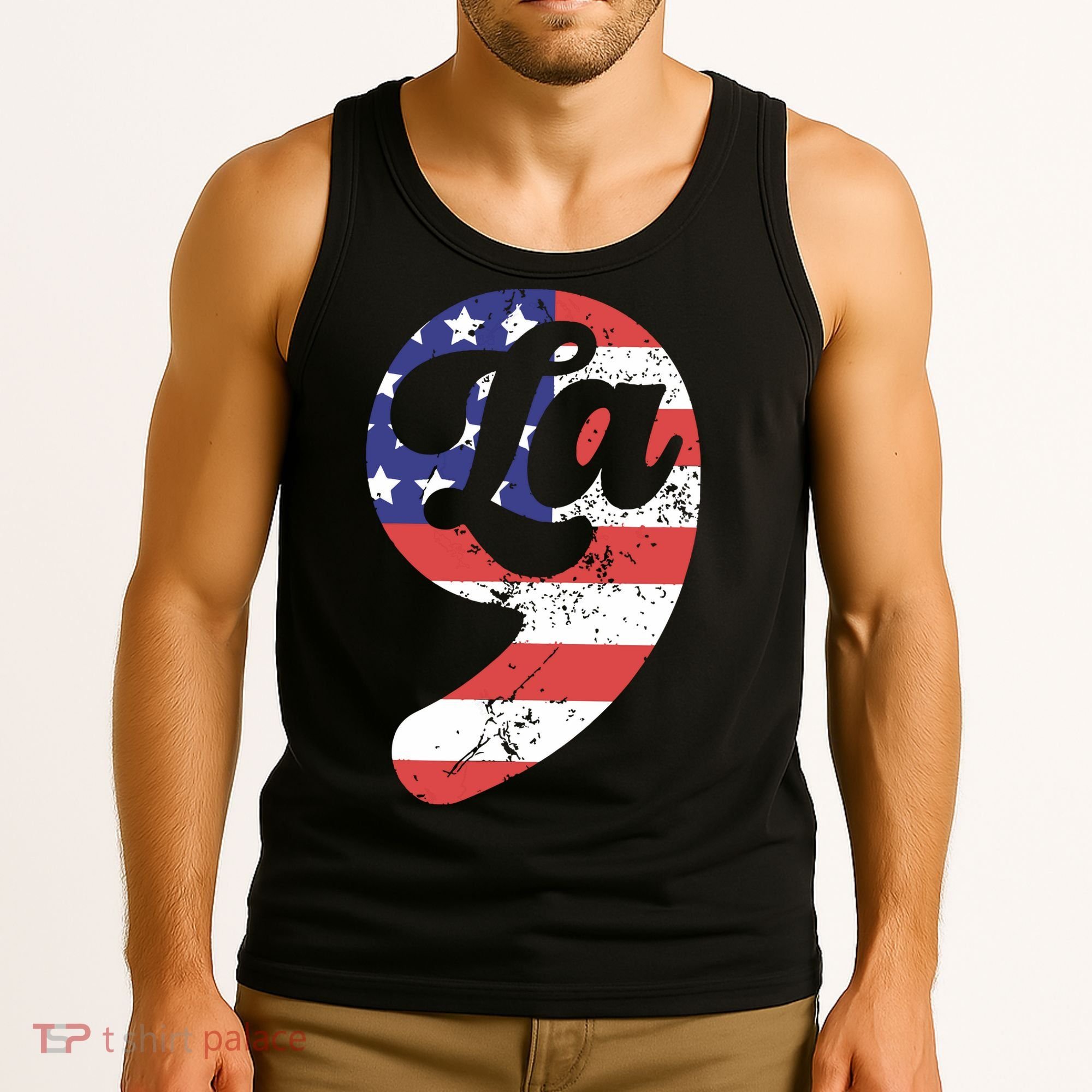 Comma La American Flag Kamala Harris Tank Top
