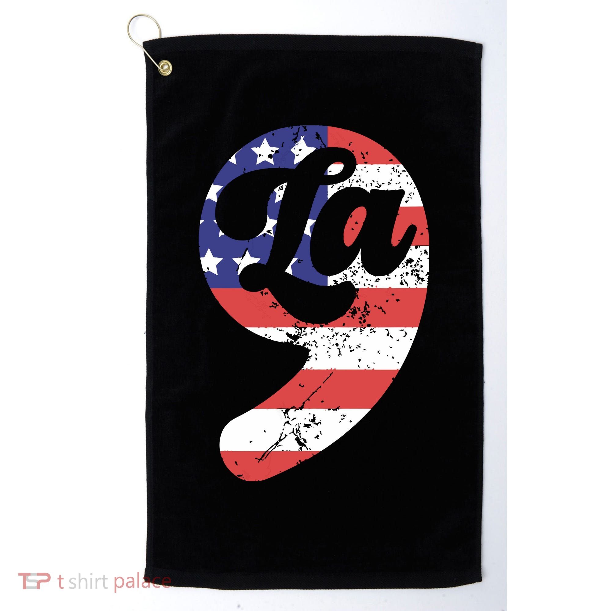 Comma La American Flag Kamala Harris Golf Towel