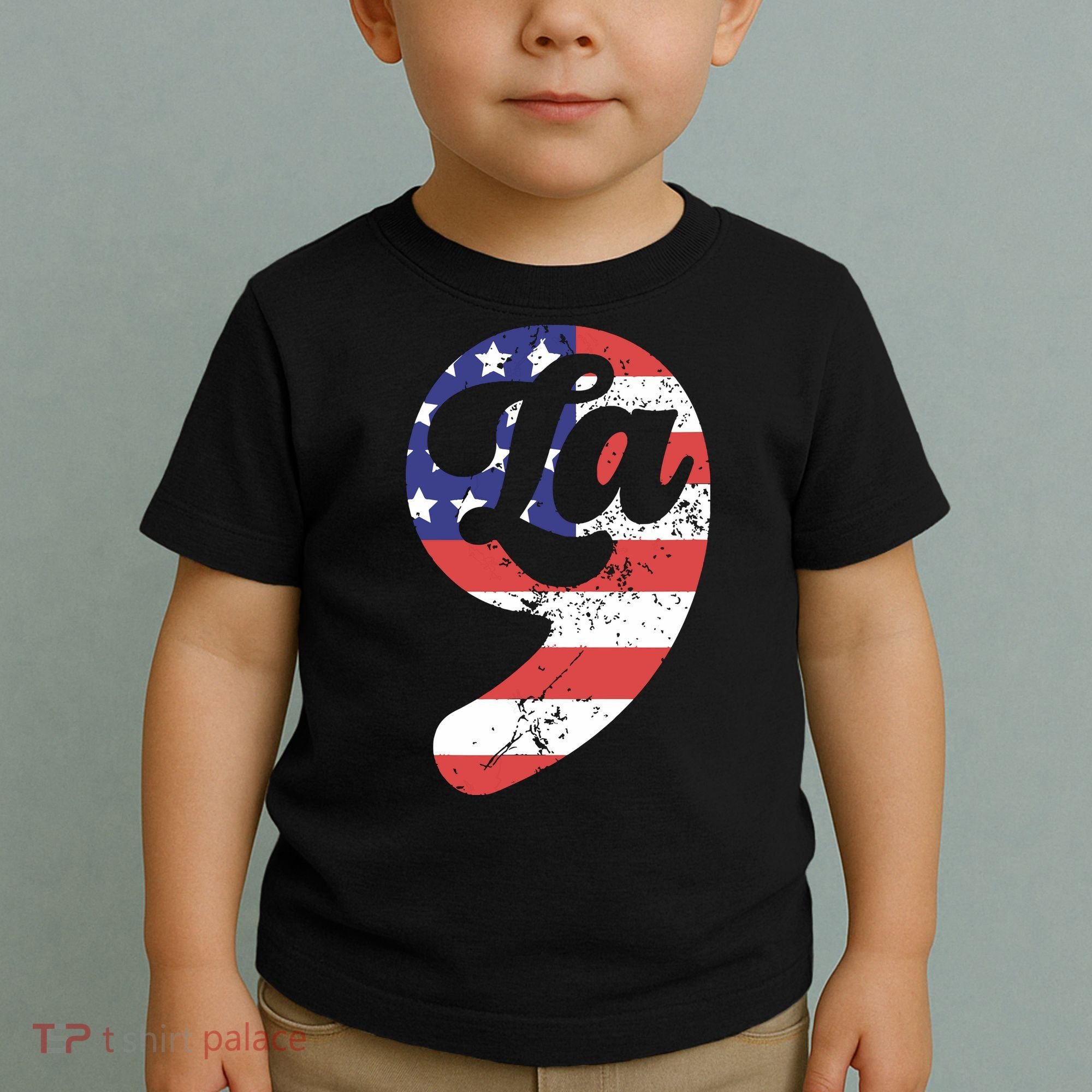 Comma La American Flag Kamala Harris Toddler T-Shirt