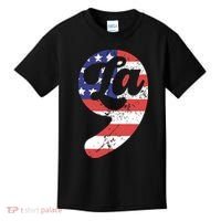 Comma La American Flag Kamala Harris Kids T-Shirt thumb 0