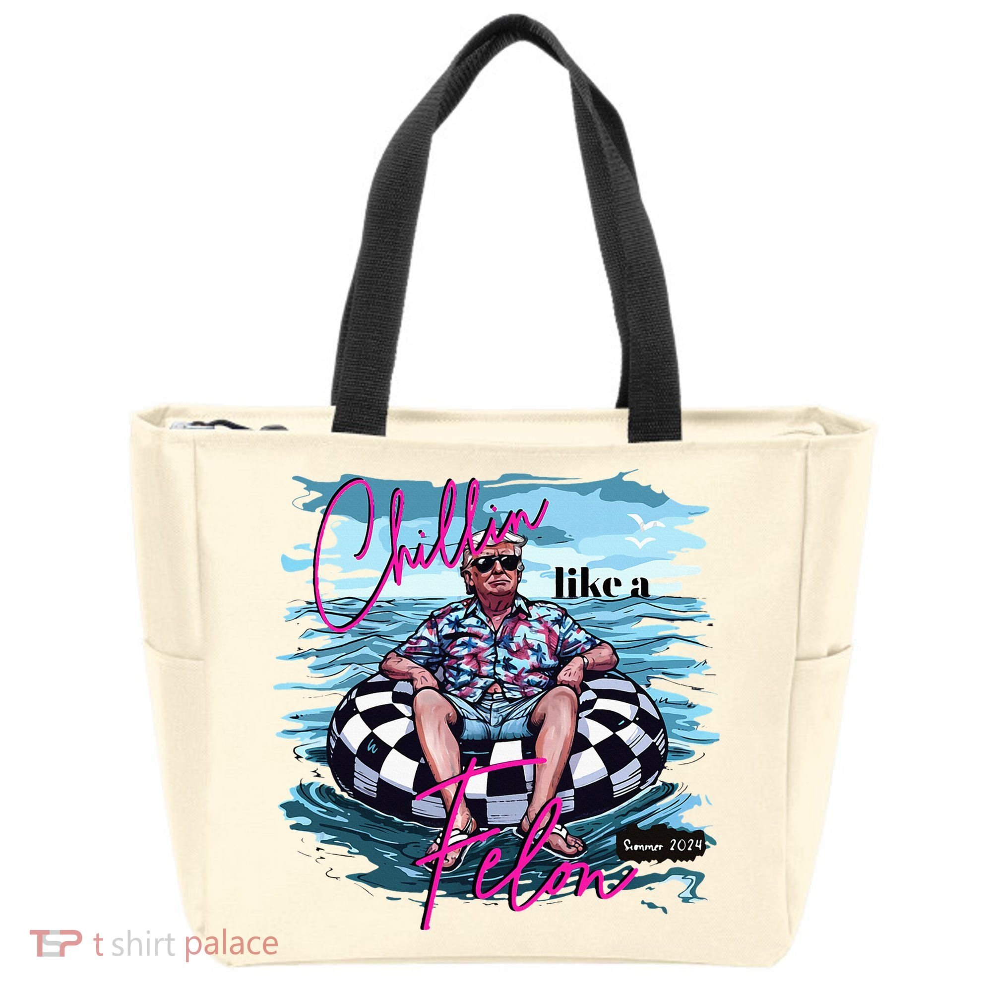 Chillin Like A Felon Trump For President 2024 Tote Bag