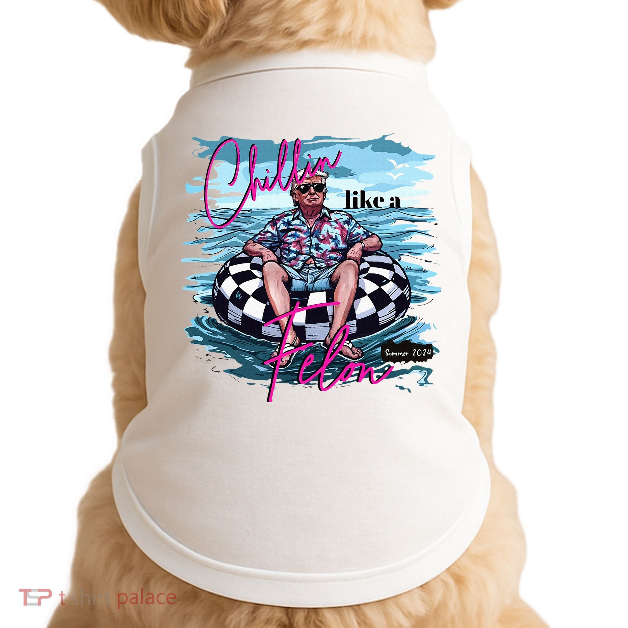 Chillin Like A Felon Trump For President 2024 Doggie Tank