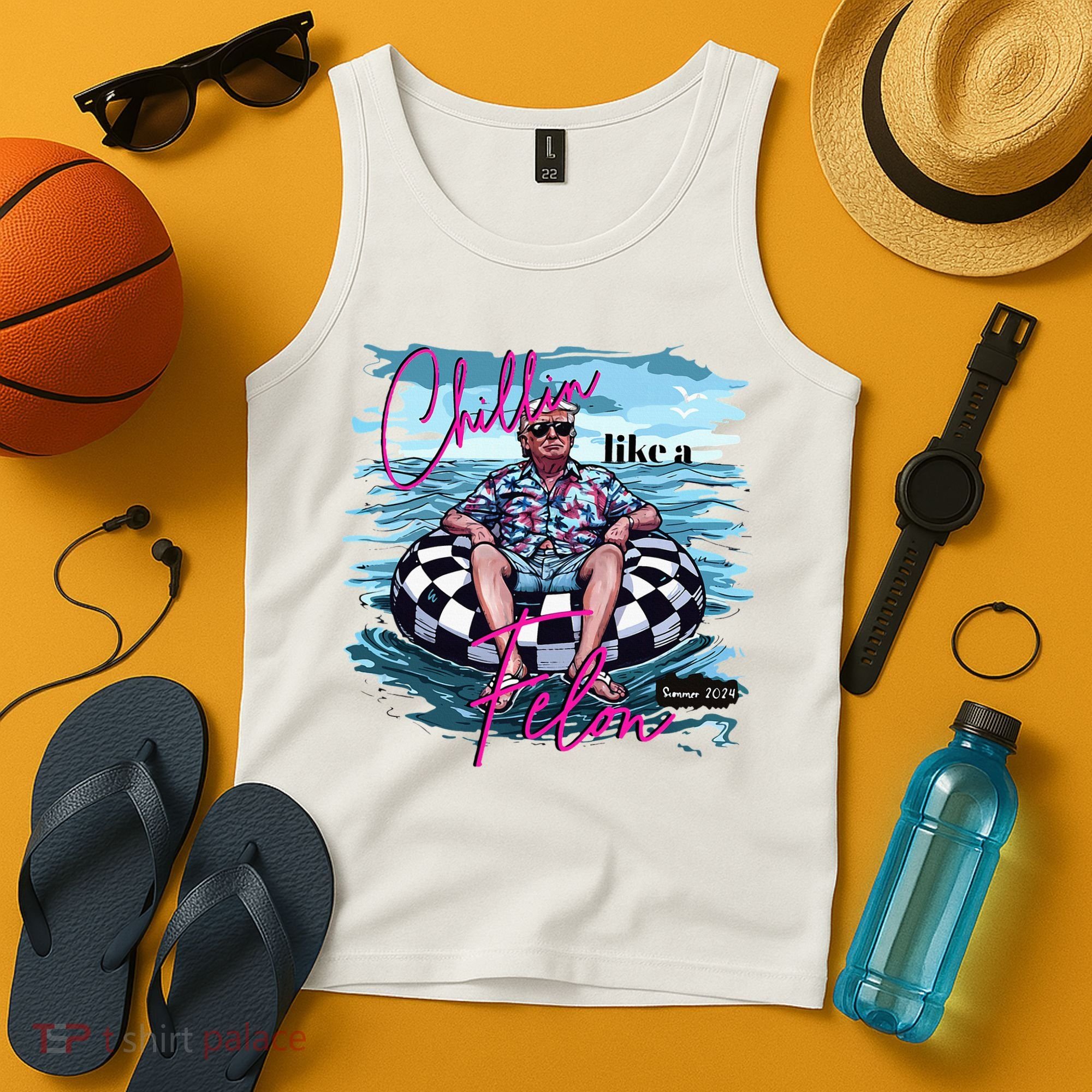 Chillin Like A Felon Trump For President 2024 Tank Top