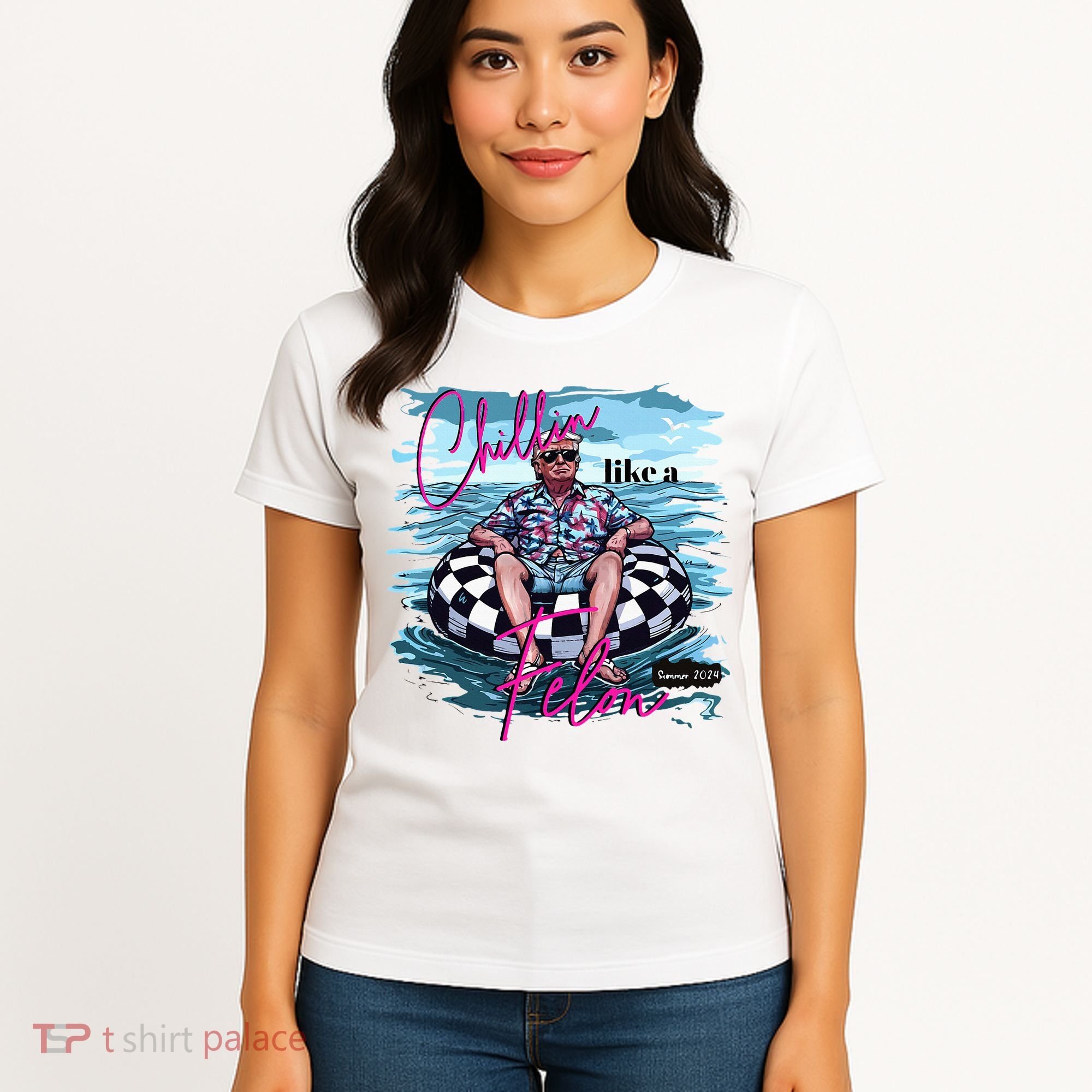 Chillin Like A Felon Trump For President 2024 Women's T-Shirt