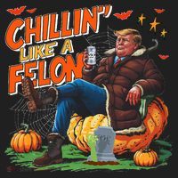 Chillin Like A Felon Donald Trump Buschlight Beer Halloween Hat thumb 2