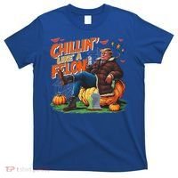 Chillin Like A Felon Donald Trump Buschlight Beer Halloween T-Shirt thumb 0