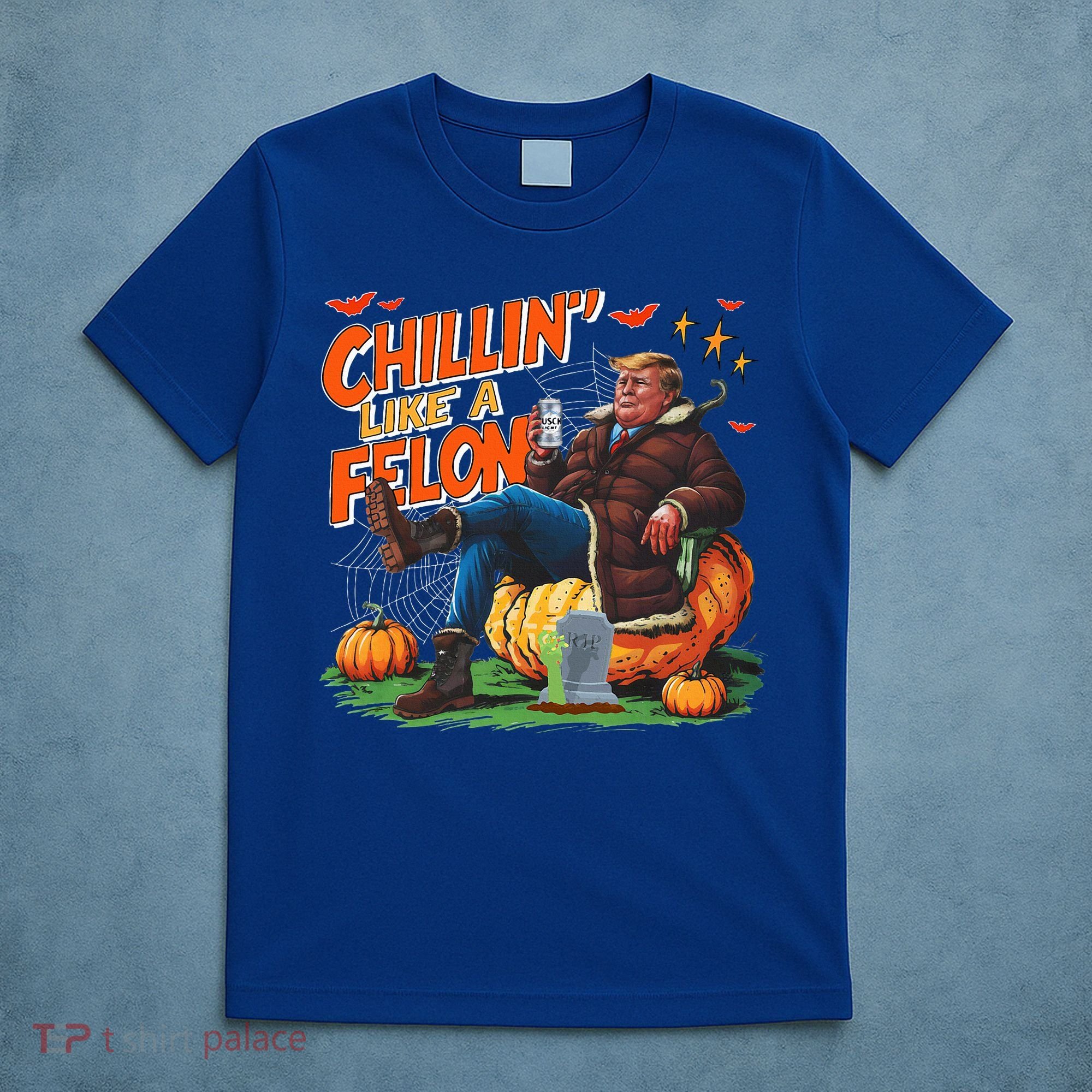 Chillin Like A Felon Donald Trump Buschlight Beer Halloween T-Shirt