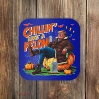 Chillin Like A Felon Donald Trump Buschlight Beer Halloween Coaster thumb 0