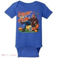 Chillin Like A Felon Donald Trump Buschlight Beer Halloween Baby Bodysuit thumb 0