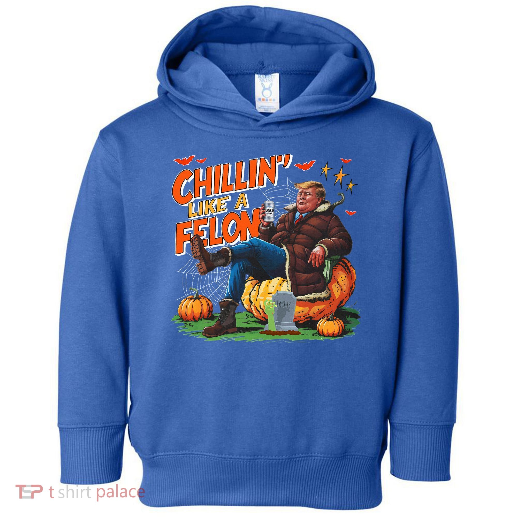 Chillin Like A Felon Donald Trump Buschlight Beer Halloween Toddler Hoodie