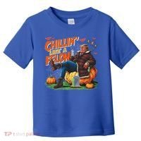 Chillin Like A Felon Donald Trump Buschlight Beer Halloween Toddler T-Shirt thumb 0