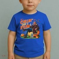 Chillin Like A Felon Donald Trump Buschlight Beer Halloween Toddler T-Shirt thumb 2