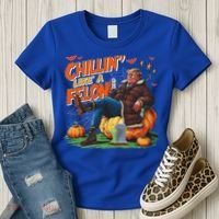 Chillin Like A Felon Donald Trump Buschlight Beer Halloween Women's T-Shirt thumb 3