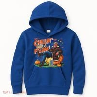Chillin Like A Felon Donald Trump Buschlight Beer Halloween Kids Hoodie thumb 0