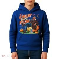 Chillin Like A Felon Donald Trump Buschlight Beer Halloween Kids Hoodie thumb 4