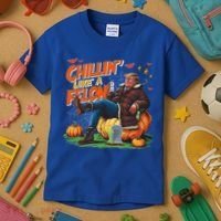 Chillin Like A Felon Donald Trump Buschlight Beer Halloween Kids T-Shirt thumb 3
