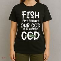 Catholic Lent And Easter Christian Lenten Fish Fry Friday T-Shirt thumb 4