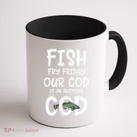 Catholic Lent And Easter Christian Lenten Fish Fry Friday Coffee Mug thumb 1