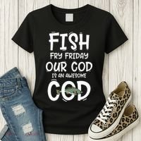 Catholic Lent And Easter Christian Lenten Fish Fry Friday Women's T-Shirt thumb 3