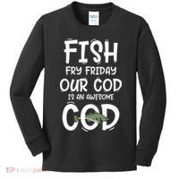 Catholic Lent And Easter Christian Lenten Fish Fry Friday Kids Long Sleeve Shirt thumb 0