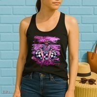Chillin Like A Felon Retro Summer Pink Funny Trump 2024 Gift Women's Tank Top thumb 2
