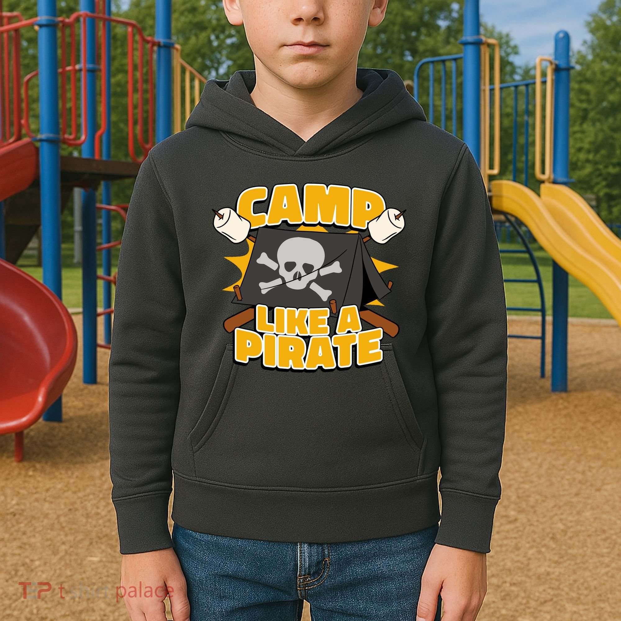 Camp Like A Pirate Kids Hoodie
